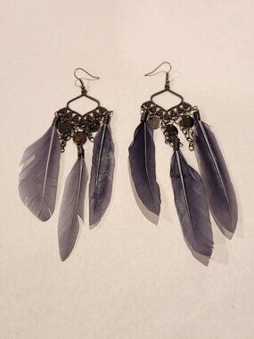 Boho Dreamcatcher Feather Earrings